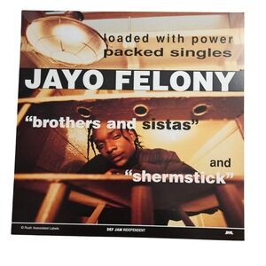 Jayo Felony Take A Ride Sherm Stick 1995 Promo Flat Poster 12x12 Double Sided